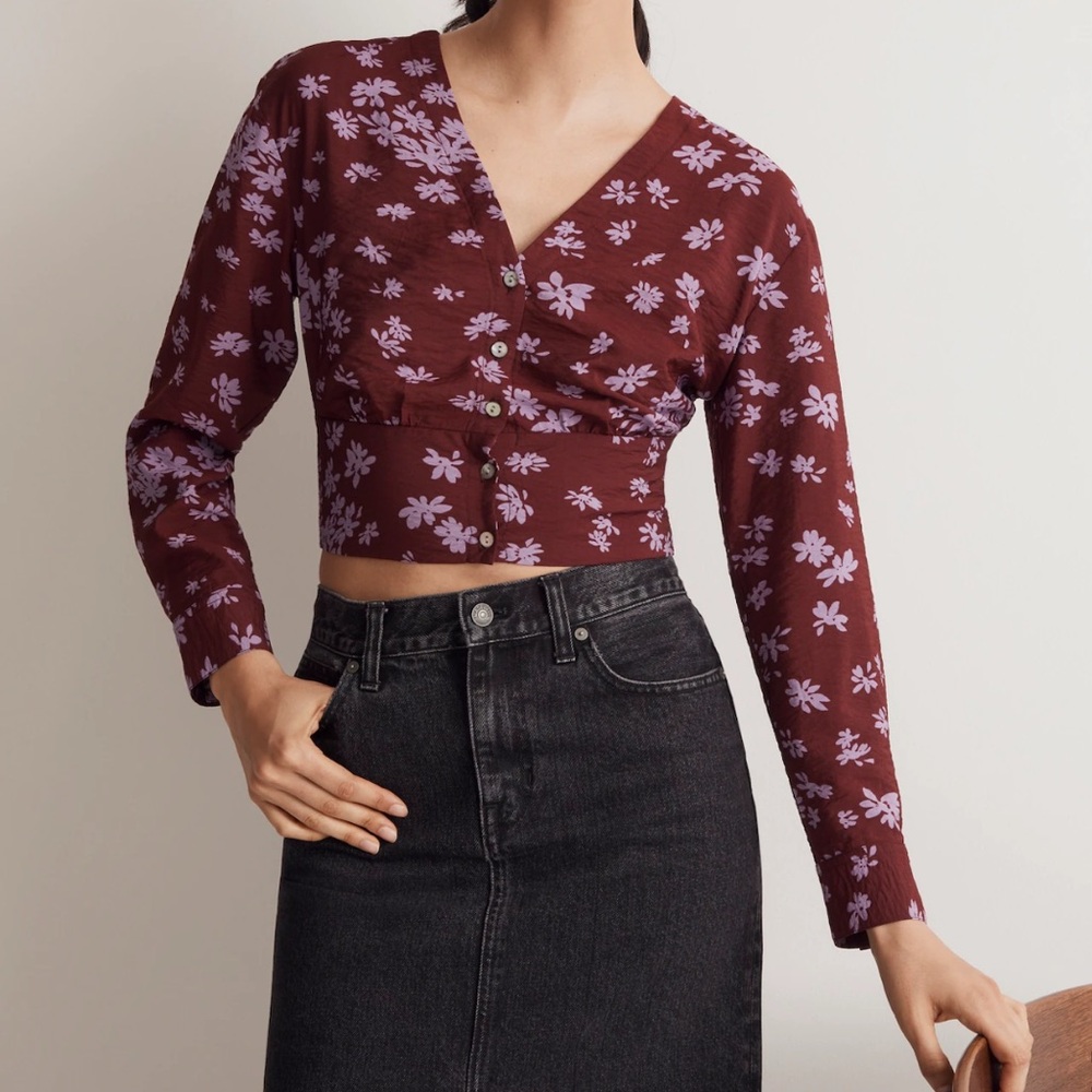 Madewell V-neck Button-Front Shirt